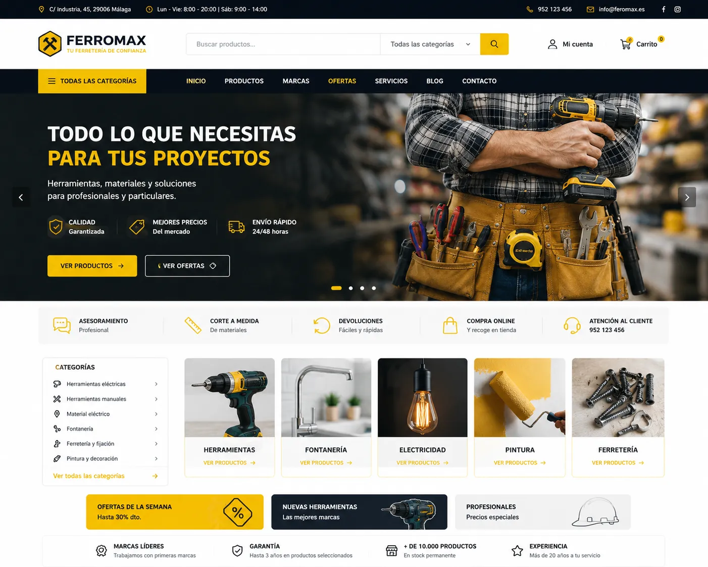 Catálogo online para negocio con fichas de productos