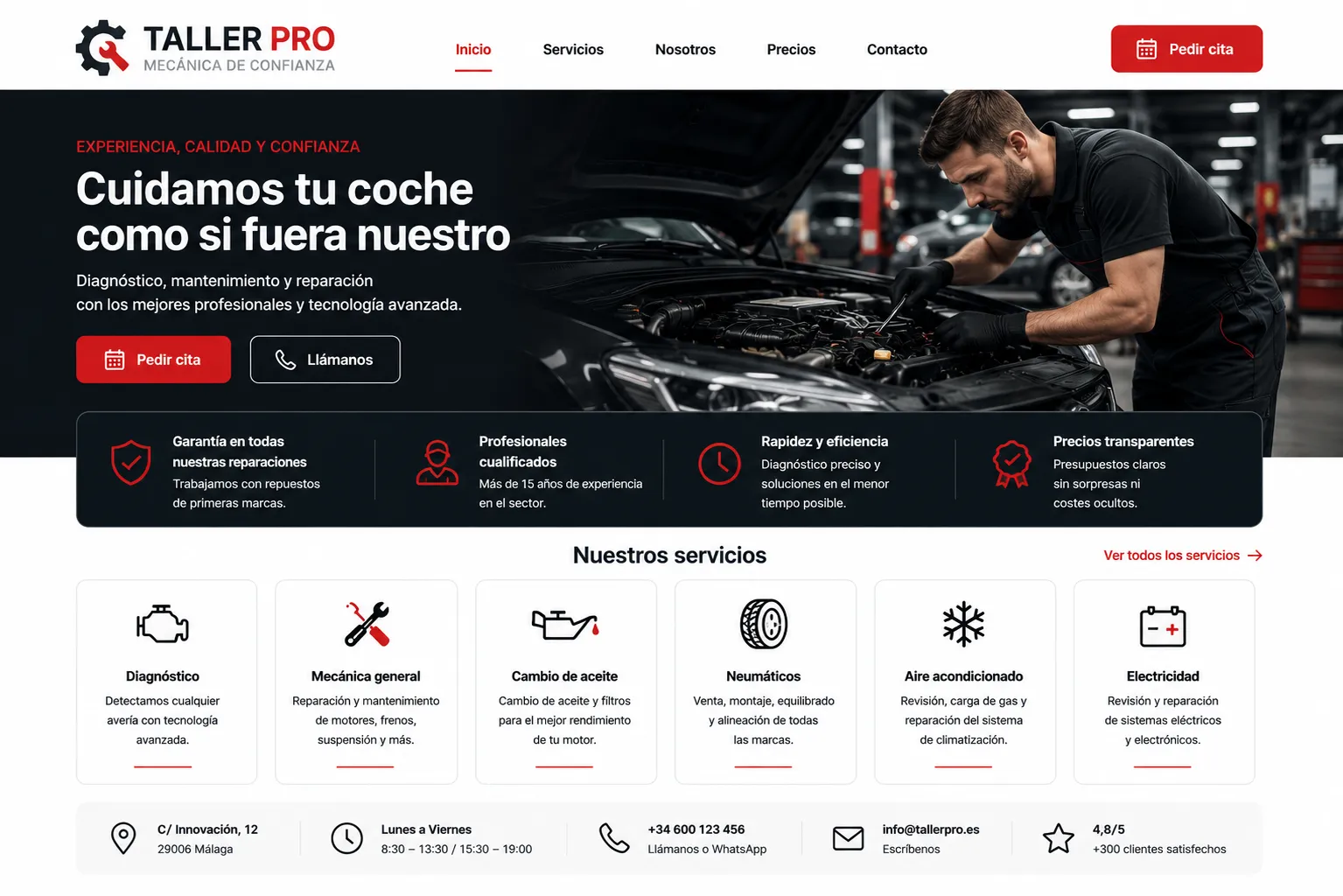 Soporte técnico web y mantenimiento de página web para empresa